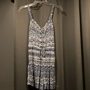 Hollister blue and white romper